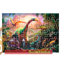 TF Puzzle "100" - "Dinosaurs land"